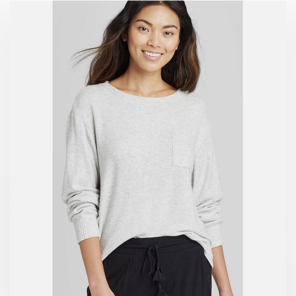 NWT Stars Above Cozy Soft Crewneck Lounge Pajama Sweater - Picture 1 of 3